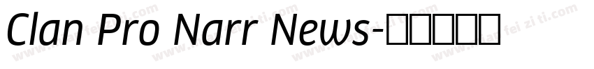 Clan Pro Narr News字体转换